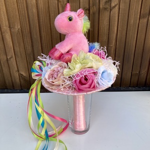 Unikornisos ballag�si csokor - otthon & életmód - virágdekoráció - virágok - virágcsokor - Meska.hu