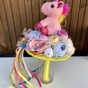 Unikornisos ovis ballagási csokor - otthon & életmód - virágdekoráció - virágok - virágcsokor - Meska.hu