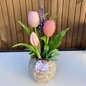 Anyák napi asztaldísz, Otthon & Életmód, Dekoráció, Asztal és polc dekoráció, Asztaldísz, Virágkötés, MESKA