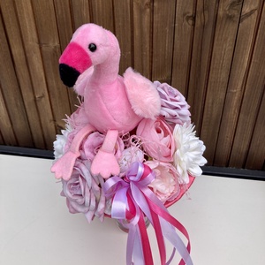 Flamingó ovis ballagási csokor - otthon & életmód - virágdekoráció - virágok - virágcsokor - Meska.hu