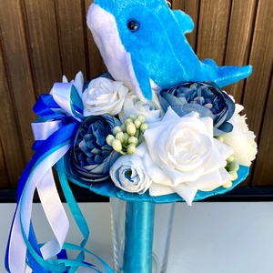 Delfines ovis ballagási csokor - otthon & életmód - virágdekoráció - virágok - virágcsokor - Meska.hu
