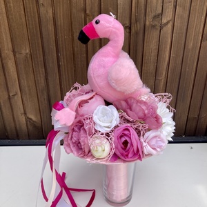 Flamingó ovis ballagási csokor, Otthon & Életmód, Virágdekoráció, Virágok, Virágcsokor, Virágkötés, MESKA
