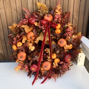 Gyönyörű őszi ajtódísz 35 cm - Meska.hu