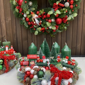 Adventi koszorú 25 cm - Meska.hu