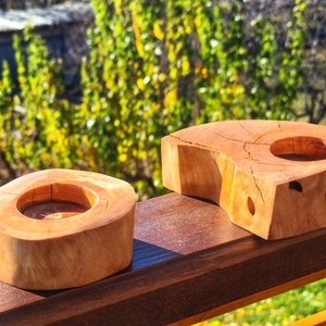 Mécsestartó sosem egész a másik nélkül, Otthon & Életmód, Gyertya, illat, aroma, Mécses és mécsestartó, Famegmunkálás, MESKA