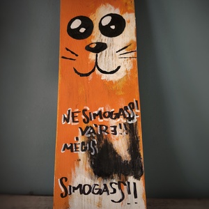 Fa cica dekoráció  - otthon & életmód - dekoráció - asztal és polc dekoráció - asztaldísz - Meska.hu