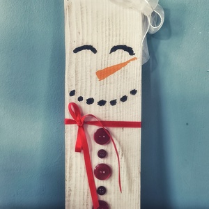 Hóember/hóanyu, Karácsony, Karácsonyi lakásdekoráció, Karácsonyi lakásdíszek, Famegmunkálás, MESKA