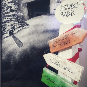 Északi-sark útjelző tábla - Meska.hu