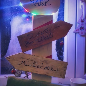 Északi-sark útjelző tábla - karácsony - karácsonyi kültéri dekoráció - Meska.hu