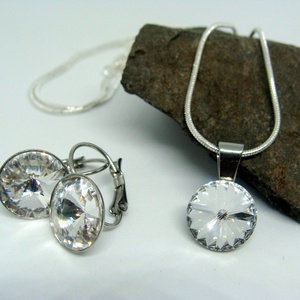 Swarovski  kristály Szett, fülbevaló és nyaklánc,  - Meska.hu