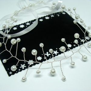 Alkalmi, esküvői, menyasszonyi  hajdísz, ékszer , Francia kapcsos hajcsat Cs1 - esküvő - hajdísz - fejkoszorú - Meska.hu