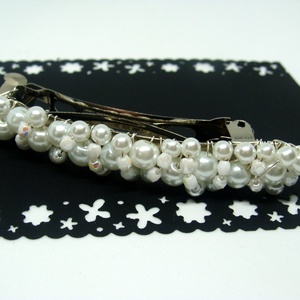 Alkalmi, esküvői, menyasszonyi  hajdísz, ékszer , Francia kapcsos hajcsat Cs1 - esküvő - hajdísz - fejkoszorú - Meska.hu