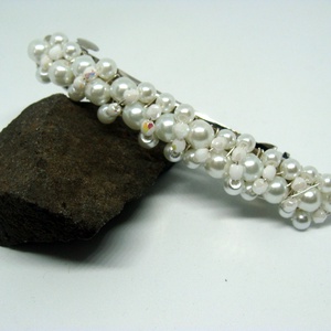 Alkalmi, esküvői, menyasszonyi  hajdísz, ékszer , Francia kapcsos hajcsat Cs1 - esküvő - hajdísz - fejkoszorú - Meska.hu