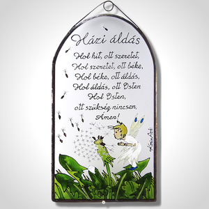 Pitypangos tündér - Házi áldás - Üvegkép - otthon & életmód - vallás - házi áldás - Meska.hu