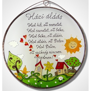 Bohocházas Házi áldás - Üveg, Üvegkép - Meska.hu