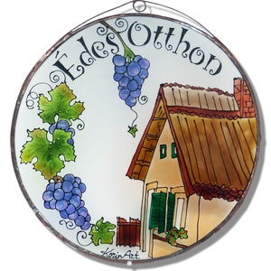 Édes otthon borkedvelőknek - Üvegkép - otthon & életmód - dekoráció - kép & falikép - üvegkép - Meska.hu