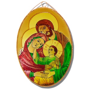 Szent család - Üvegkép - otthon & életmód - dekoráció - kép & falikép - üvegkép - Meska.hu