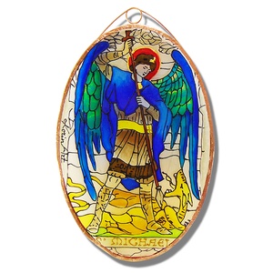 Szent Mihály - Üvegkép - otthon & életmód - dekoráció - kép & falikép - üvegkép - Meska.hu