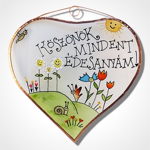 Köszönök mindent!  - virágos - Üveg, Üvegkép - otthon & életmód - dekoráció - kép & falikép - üvegkép - Meska.hu