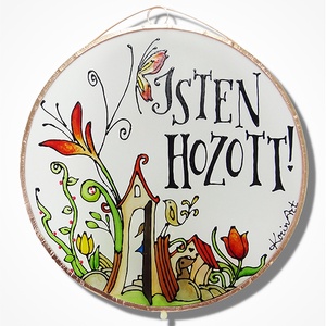 Kutyás - isten hozott - Üvegkép, Otthon & Életmód, Dekoráció, Kép & Falikép, Üvegkép, Festett tárgyak, Üvegművészet, MESKA