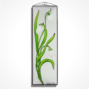   hóvírág - Üvegfestmény, Üvegkép - otthon & életmód - dekoráció - kép & falikép - üvegkép - Meska.hu