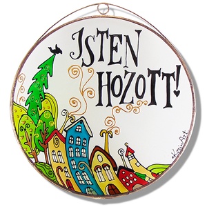 Részeg házak - nagy méretű - Üveg, Üvegkép - otthon & életmód - dekoráció - kép & falikép - üvegkép - Meska.hu