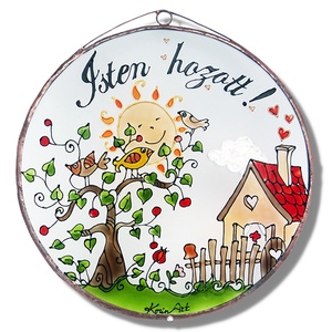 Faluvégén - istenhozott - Üvegkép - otthon & életmód - dekoráció - kép & falikép - üvegkép - Meska.hu