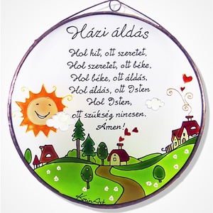 Tanyasi Házi áldás  - Üvegkép - Meska.hu