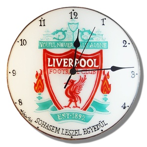 Liverpool falióra - üvegre festett óra - otthon & életmód - dekoráció - fali és függő dekoráció - falióra & óra - Meska.hu