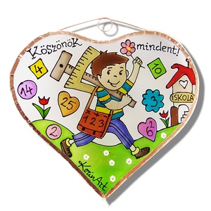 Köszönök mindent!  - Matematika tanárnak - tanárnőnek - fiús - Üvegfestmény, Üvegkép - otthon & életmód - dekoráció - ajtó- és ablak dekoráció - ablakdísz - Meska.hu