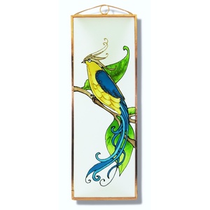 Boldogság kék madara - Üvegkép, üvegfestmény - művészet - festmény - üvegfestmény - Meska.hu