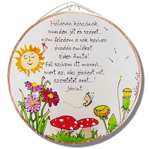 Hálásan köszönök minden jót és szépet... ballagási ajándék óvó néniknek, dadus néninek - Üvegkép - Meska.hu