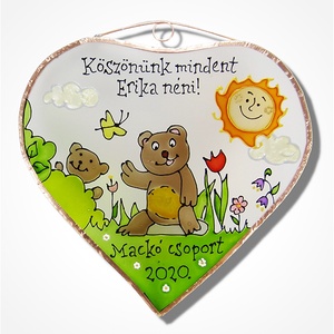 Köszönök mindent!  - macis - Üveg, Üvegkép - Meska.hu