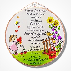 Mint a kertész a virágait ballagási ajándék óvó néniknek, dadus néninek - Üvegkép - otthon & életmód - dekoráció - ajtó- és ablak dekoráció - ajtódísz & kopogtató - Meska.hu