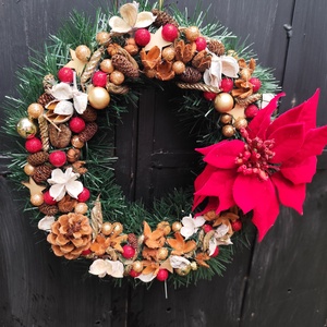 Karácsonyi kopogtató, ajtódísz - karácsony - adventi díszek - adventi ajtódísz - Meska.hu