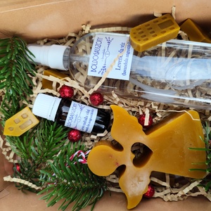 Karácsonyi ajándék csomag - levendula, mhviasz.  - karácsony - karácsonyi ajándékozás - karácsonyi ajándékcsomagolás - Meska.hu