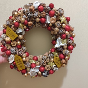 Karácsonyi kopogtató, adventi ajtódísz - karácsony - adventi díszek - adventi ajtódísz - Meska.hu