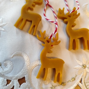 Szarvas mhviasz dísz,ajándkkísérő - karácsony - karácsonyi lakásdekoráció - karácsonyfadíszek - Meska.hu