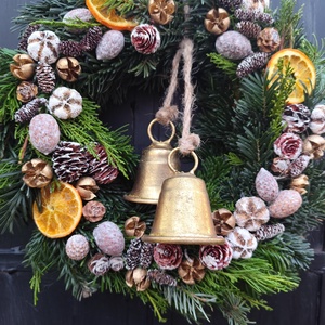 Csengő , fenyő karácsonyi kopogtató - Meska.hu