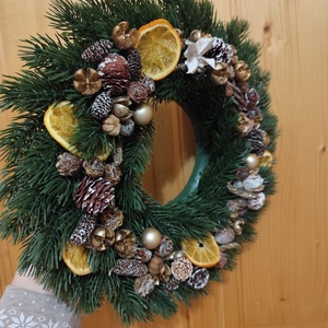   Karácsonyi , adventi kopogtató - karácsony - adventi díszek - adventi ajtódísz - Meska.hu