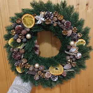   Karácsonyi , adventi kopogtató - karácsony - adventi díszek - adventi ajtódísz - Meska.hu