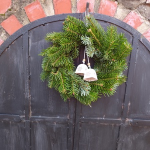 Téli kopogtató,karácsonyi koszorú  - Meska.hu