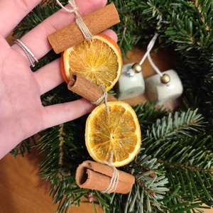 Narancs - fahéj karácsonyi dísz  - karácsony - karácsonyi lakásdekoráció - karácsonyfadíszek - Meska.hu