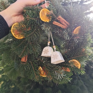 Karácsonyi fenyő koszorú ,adventi kopogtató. , Karácsony, Adventi díszek, Adventi ajtódísz, Virágkötés, MESKA