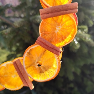 Narancs fahéj adventi kopogtató, dísz  - karácsony - adventi díszek - adventi ajtódísz - Meska.hu