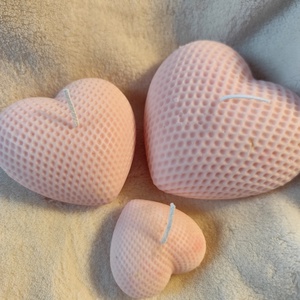 Szív gyertya, szójaviasz gyertya  - Meska.hu