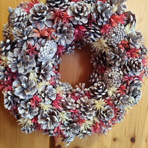 Száraz termés kopogtató , Otthon & Életmód, Dekoráció, Ajtó- és ablak dekoráció, Ajtódísz & Kopogtató, Virágkötés, MESKA