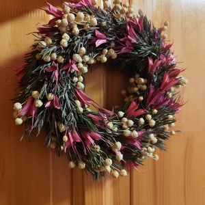 Szárazvirág koszorú , rozmaring kopogtató - otthon & életmód - dekoráció - ajtó- és ablak dekoráció - ajtódísz & kopogtató - Meska.hu