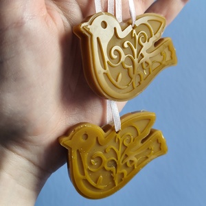 Tavaszi függő dísz ,madár dísz.  - otthon & életmód - gyertya, illat, aroma - gyertya - Meska.hu