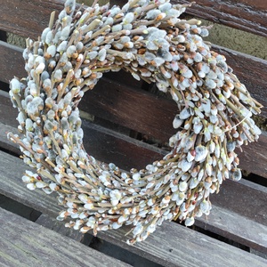 Barka koszorú, szárazvirág kopogtató  - Meska.hu